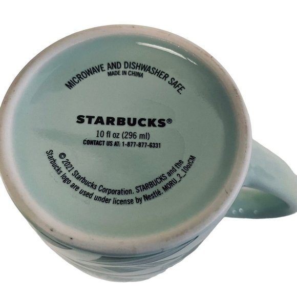 Starbucks 2021 Coffee Mug Cup Mint Green Holiday Collectible Decorative Rare - Picture 7 of 10